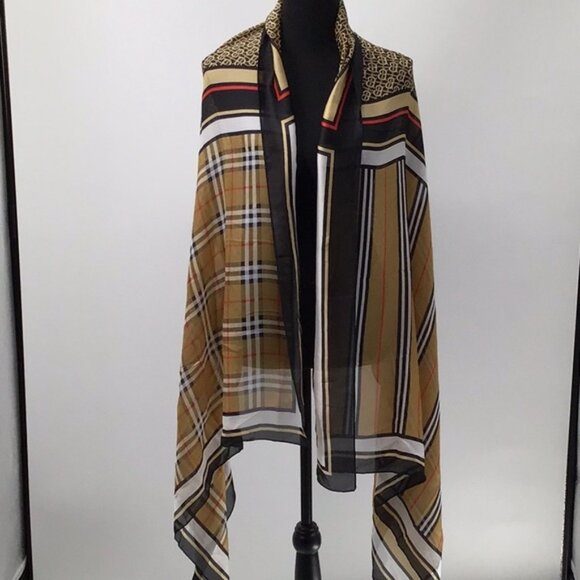 100% Mulberry Silk Scarf Shawl 70"x35" | NWT | Lightweight Long Wrap - Picture 3 of 7